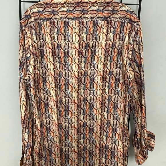 Steven land button down shirt multi color trim fit - Picture 3 of 3